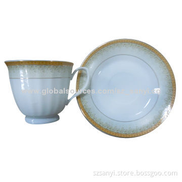 12-piece Tea Cup Set, FDA Certificate, Attractive and Elegant Design